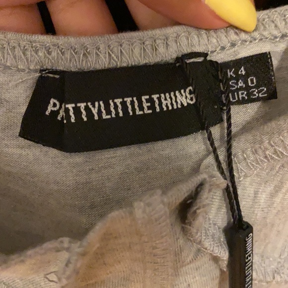 Grey Reverse Seam Mini Bodycon Tank Dress - PLT - Picture 5 of 6